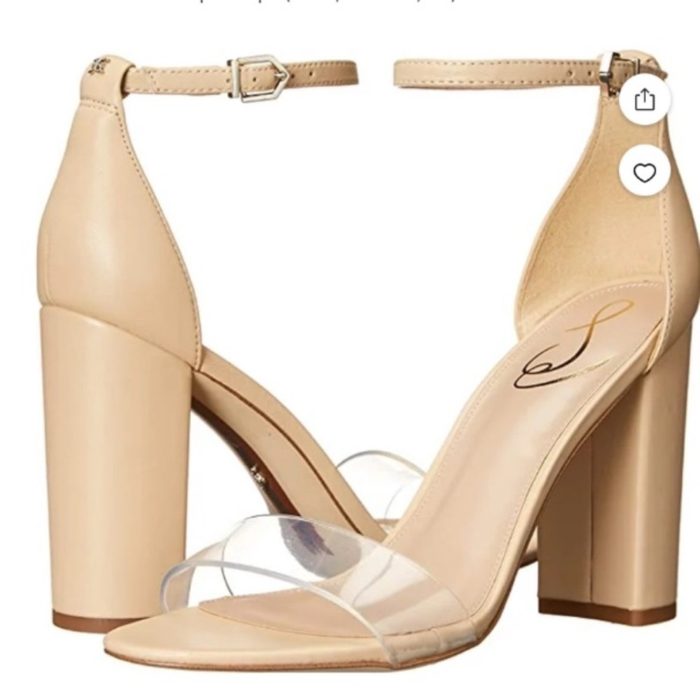 Sam Edelman Yaro Nude Block Heel Sandals